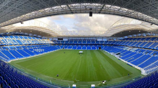 El césped del Reale Arena ya está listo (Foto: Real Sociedad).