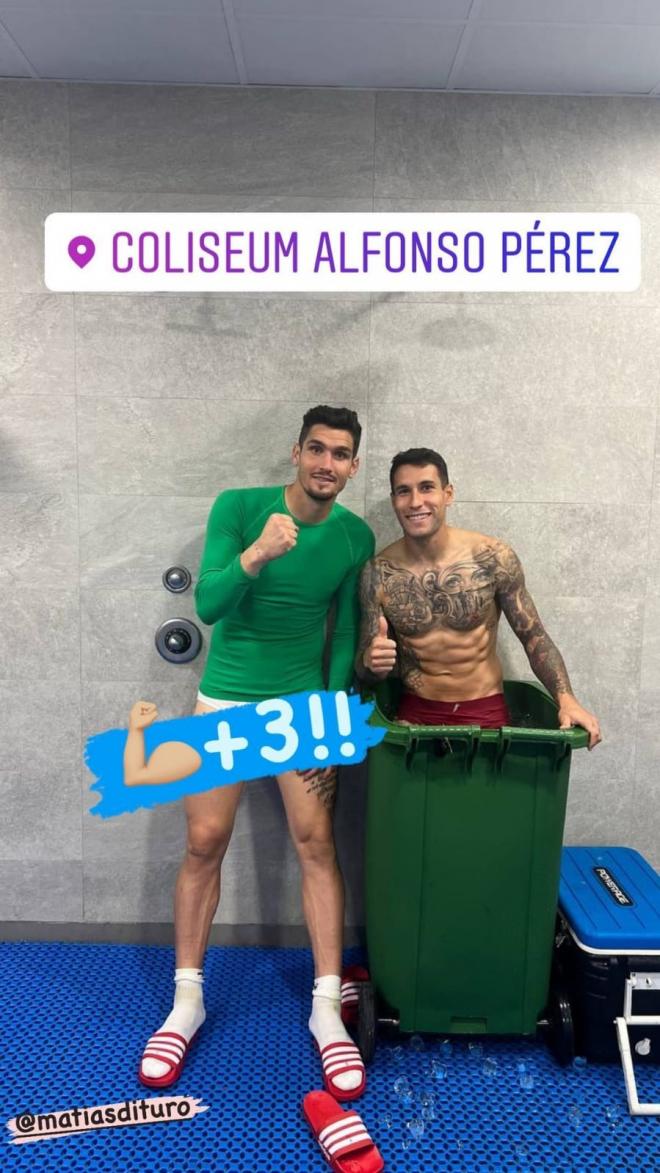 Matías Dituro y Hugo Mallo (Foto: Instagram).