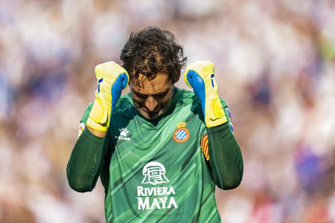 Diego López celebra un triunfo con el Espanyol (Foto: Cordon Press).