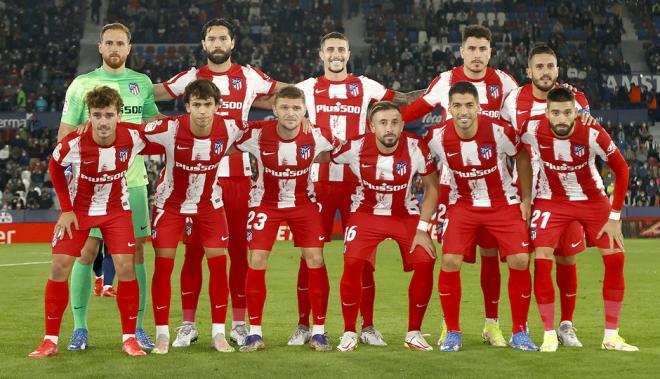 El once del Atlético de Madrid ante el Levante (Foto: ATM).