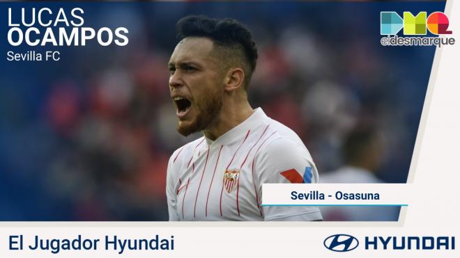 Lucas Ocampos, jugador del Sevilla.