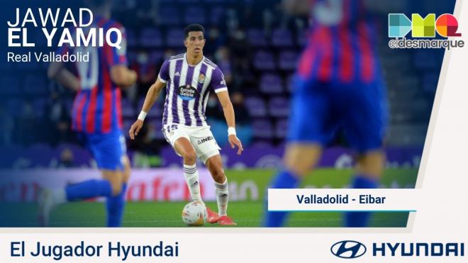 El Yamiq, Jugador Hyundai del Real Valladolid-Eibar.