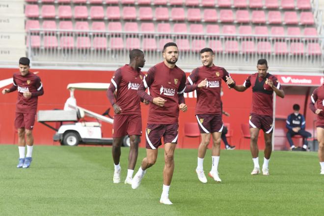 En-Nesyri en el entrenamiento (Foto: Kiko Hurtado)