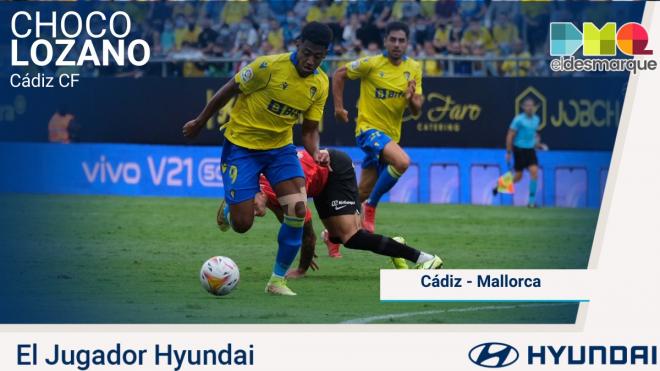 Choco Lozano, Jugador Hyundai del Cádiz-Mallorca.