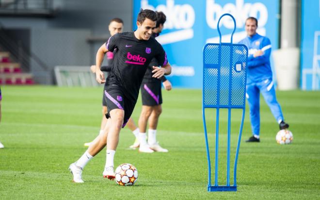 Eric García, en el entrenamiento del Barcelona (Foto: FCB).