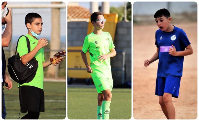 Guillermo Vallejo (CD Moreres), Jaume Torres (Promeses Sueca)  y Miguel Moya (CD Fuenterrobles) (Foto: FFCV)