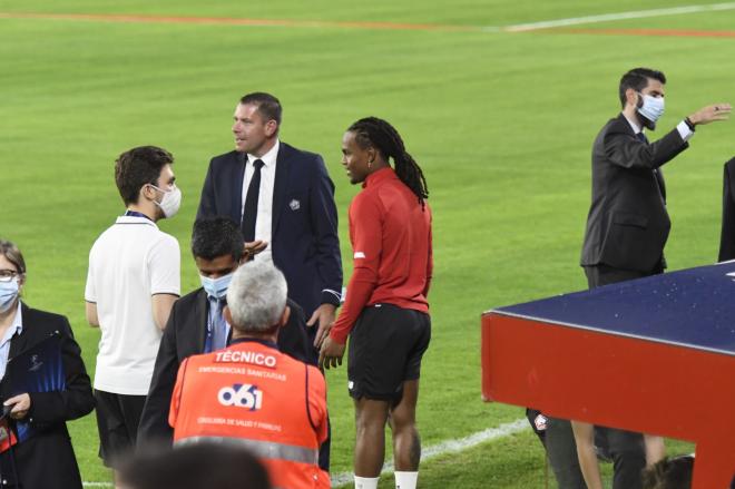 Renato Sanchez, entrenando en el campo del Sevilla con el Lille (Foto: Kiko Hurtado).