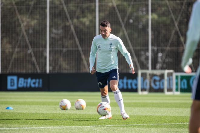 Iago Aspas, durante un entrenamiento (Foto: RC Celta).