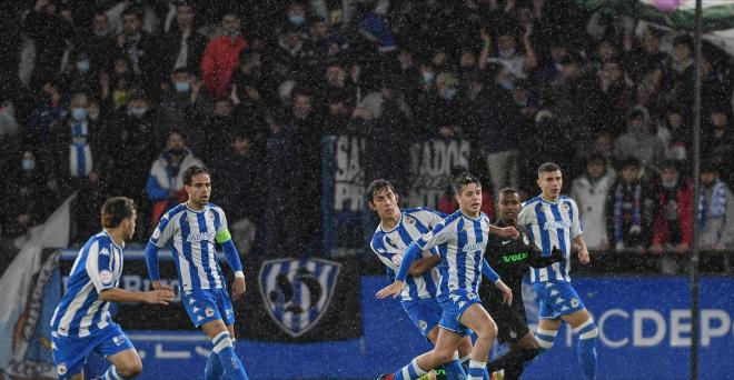 Momento del partido entre el Dépor y el Maccabi Haifa (Foto: RCD).