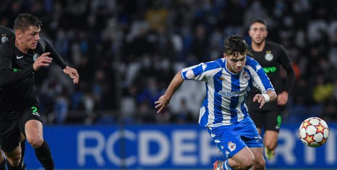 Lance del encuentro entre el Dépor Juvenil y el Maccabi Haifa (Foto: RCD).