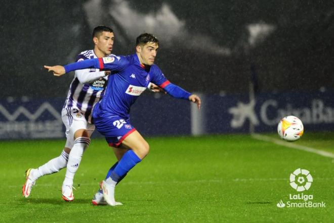 Gaizka Larrazabal en el partido frente al Valladolid (Foto: LaLiga). 