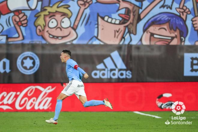 El Celta celebra el gol del empate de Iago Aspas al Barcelona (Foto: LaLiga).