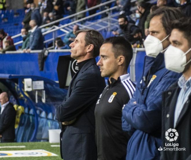 Ziganda, durante el Real Oviedo-Las Palmas (Foto: LaLiga).