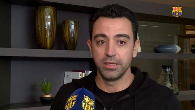 Xavi Hernández habla como entrenador del Barça.
