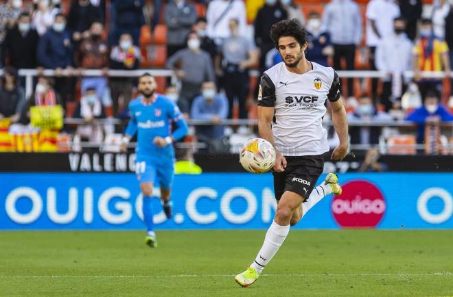 Guedes ante el Atlético (Foto: Valencia CF)