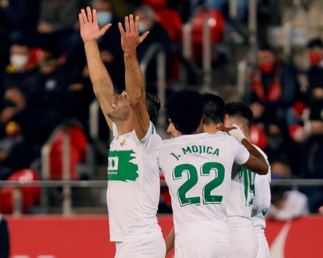 Lucas Boyé celebra un gol con el Elche (Foto: LaLiga).