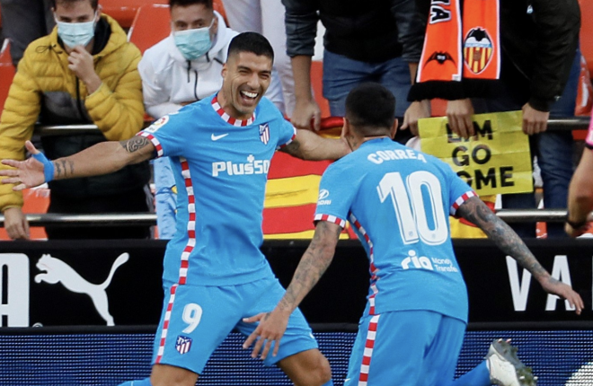 Luis Suárez volvió a marcar al Valencia CF (Foto: LaLiga)