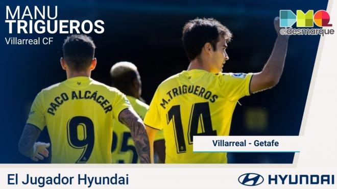 Trigueros. Jugador Hyundai del Villarreal-Getafe.