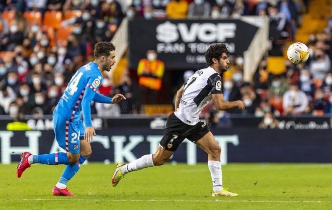 Vrsaljko fue el autor del tercer gol visitante en el Valencia-Atlético (Foto: Valencia CF)