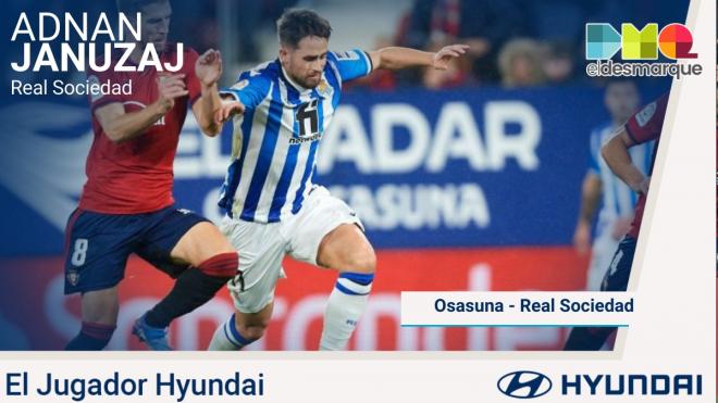 Adnan Januzaj, Jugador Hyundai del Osasuna-Real Sociedad.