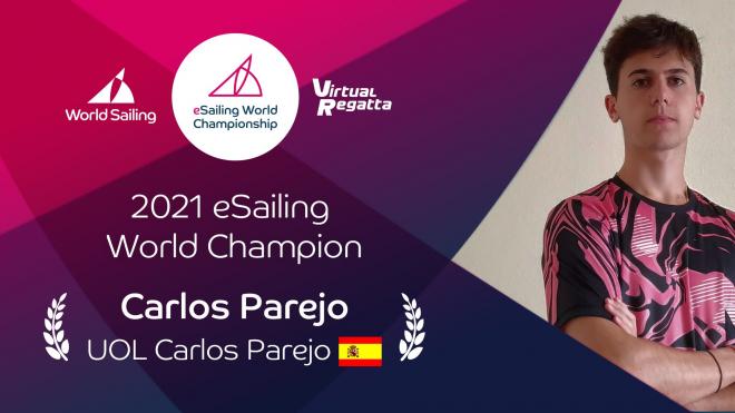 Carlos Parejo, campeón del mundo de eSailing.