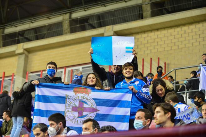 Aficionados del Dépor en las gradas de Las Gaunas (Foto: RCD).