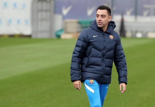 Xavi Hernández, en una sesión del Barcelona (Foto: FCB).