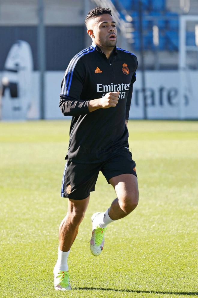 Mariano Díaz, en el entrenamiento de este viernes (Foto: RMCF).