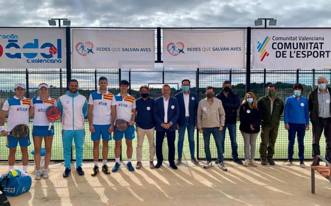 Crean en Valencia una red para que las aves no choquen contra los cristales de las pistas de pádel