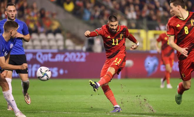 Carrasco, jugador del Atlético de Madrid, con Bélgica (Foto: Cordon Press).