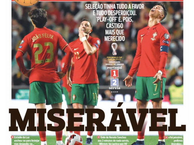 La portada del diario A Bola.