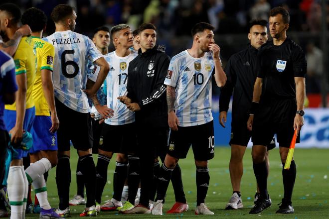 Germán Pezzella en el Argentina-Brasil (Foto: EFE)