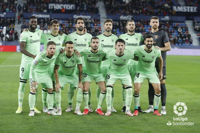 El once del Athletic ante el Levante en Orriols (Foto: LaLiga).