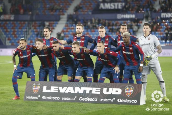 Once titular del Levante ante el Athletic Club.