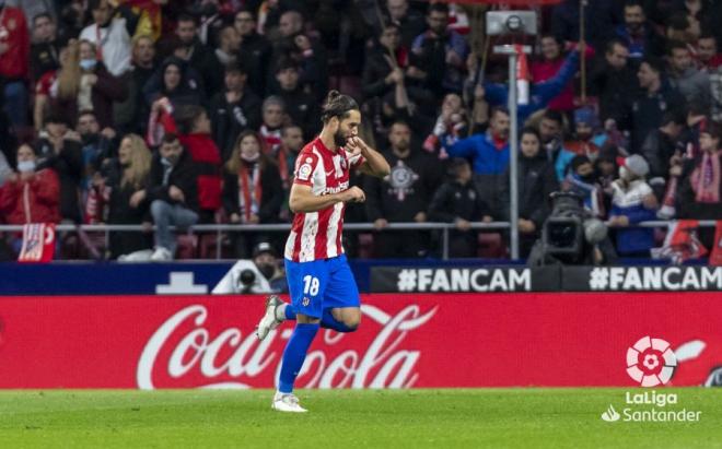Felipe celebra su gol en el Atlético de Madrid-Osasuna (Foto: LaLiga).