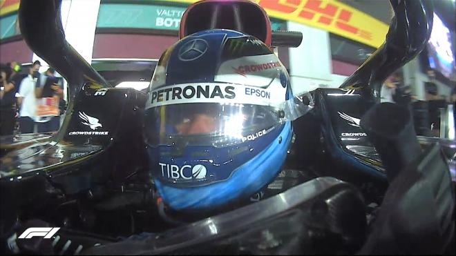 Hamilton, durante la calificación del GP  de Catar de Fórmula 1 (Foto: F1).