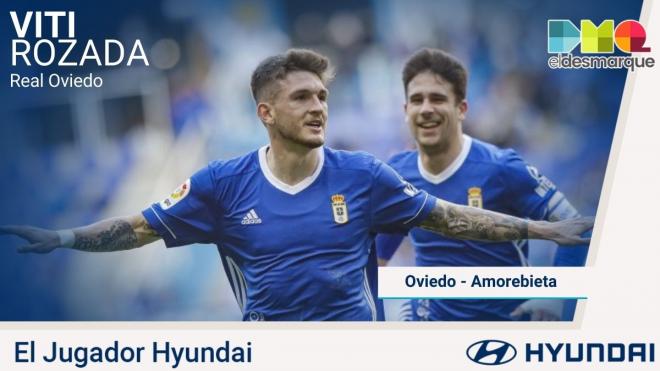 Viti Rozada, Jugador Hyundai del Real Oviedo-Amorebieta