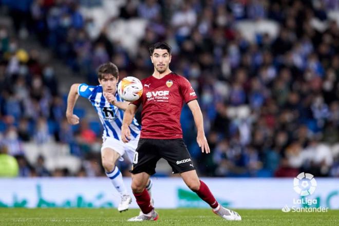 Carlos Soler, el mediapunta de Bordalás ante la Real (Foto: LaLiga).