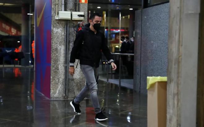 Xavi Hernández, en un viaje del Barcelona (Foto: FCB).