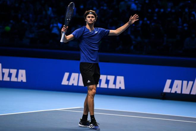 Zverev celebra un punto en Roma (Foto: Cordon Press).