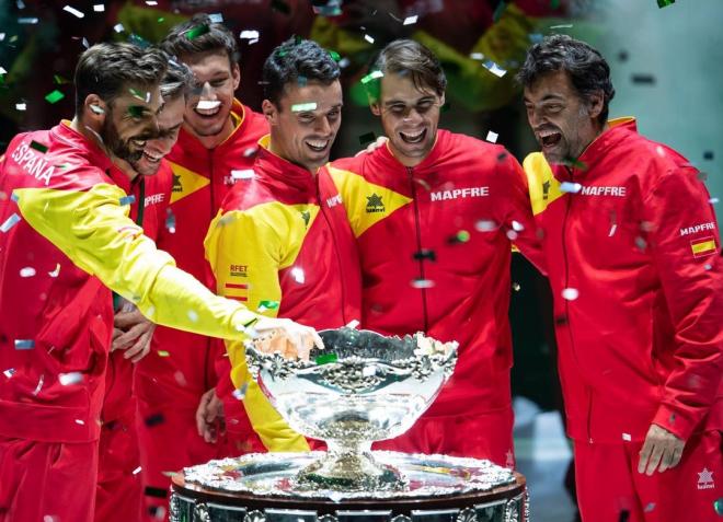 El equipo español que quedó campeón de la Davis en 2019 (Foto: CD).
