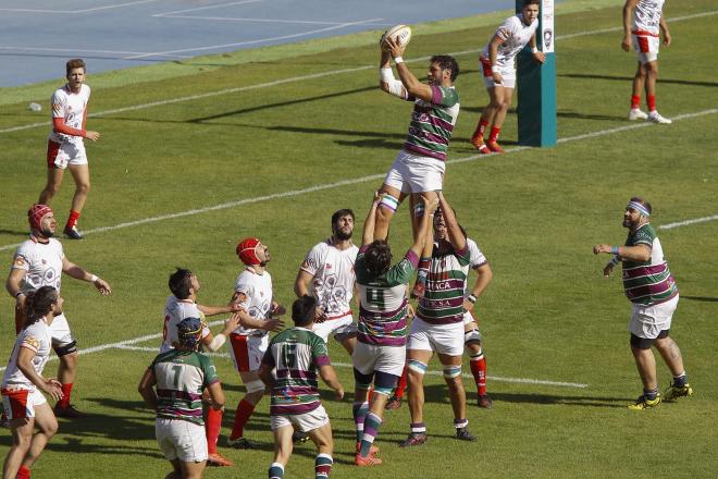 Un lance del Club Rugby Málaga-CR Alcalá.