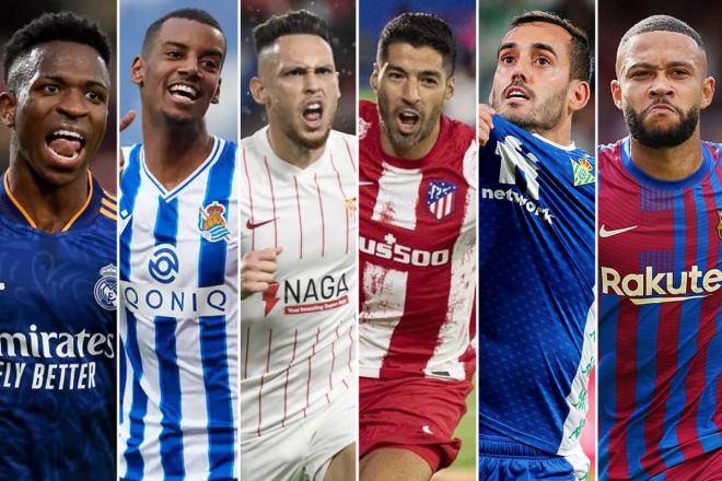 Los seis primeros clasificados de LaLiga.