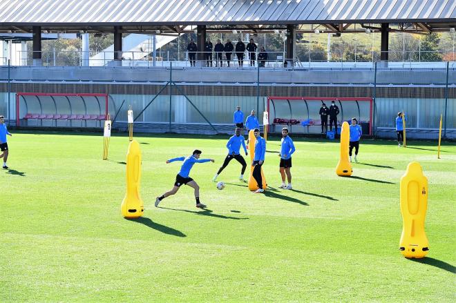 Los Leones entrenando un día cualquiera en Lezama (Foto: Athletic Club).