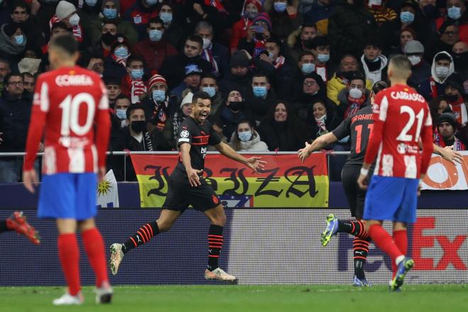 Mesias celebra el 0-1 del Milan al Atlético de Madrid (Foto: EFE).