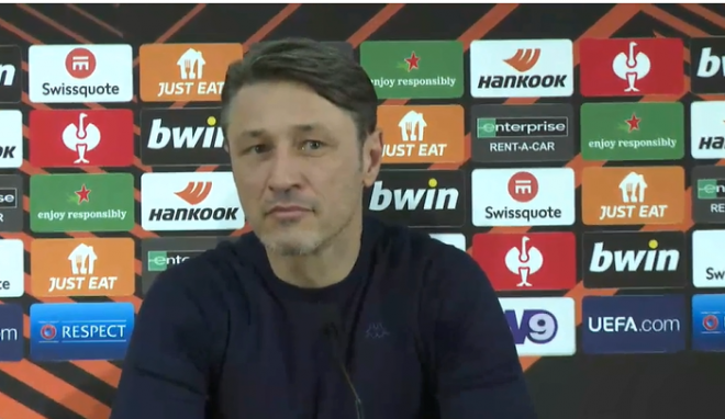 Niko Kovac, entrenador del Mónaco, en la rueda de prensa previa al partido contra la Real Sociedad.