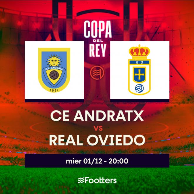 Cartel promocional footters del Real Oviedo ante el CE Andratx