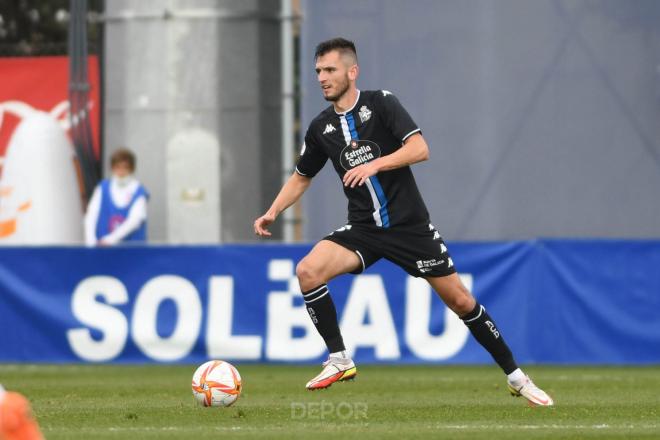 Adrián Lapeña en el partido ante el Rayo Majadahonda (Foto: RCD).