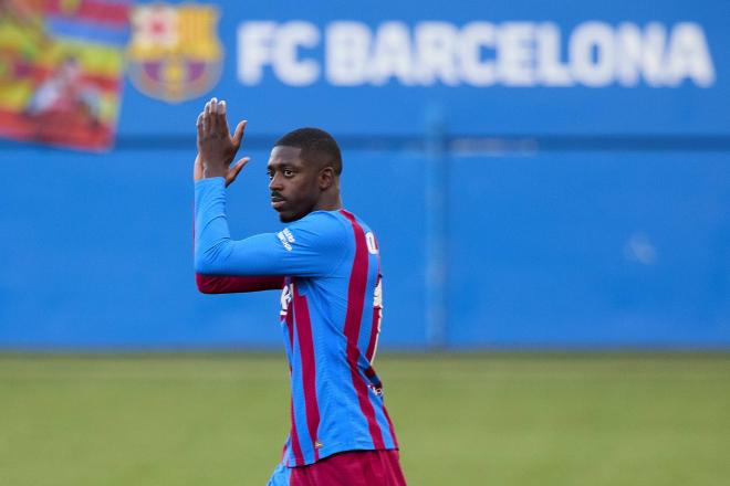 Dembélé, en un partido amistoso del Barcelona (Foto: Cordon Press).