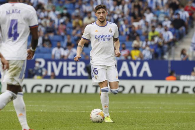 Fede Valverde, durante un partido con el Real Madrid (Foto: Cordon Press).